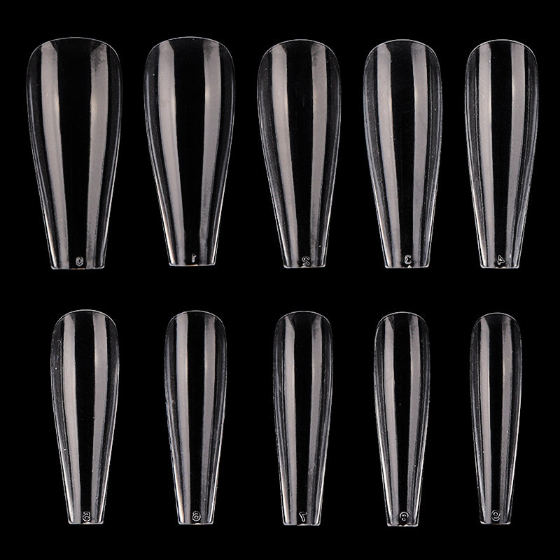 100Pc Long Ballerina/Long Coffin/Long Almond/Long Oval/Full Cover Square False Nail Tips Fake Nails False Nails Artificial Nails Tips in Bag Jargod
