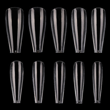 100Pc Long Ballerina/Long Coffin/Long Almond/Long Oval/Full Cover Square False Nail Tips Fake Nails False Nails Artificial Nails Tips in Bag Jargod