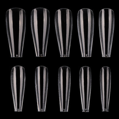 100Pc Long Ballerina/Long Coffin/Long Almond/Long Oval/Full Cover Square False Nail Tips Fake Nails False Nails Artificial Nails Tips Press on nails in Bag Jargod