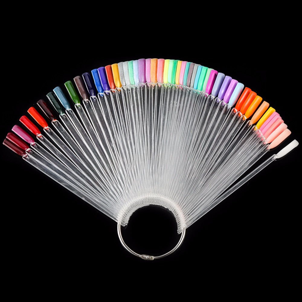 50 PCS Nail Polish Display Practice Tips False Nail Art Tools French Style CHOOSE Color Natural Clear Black Jargod