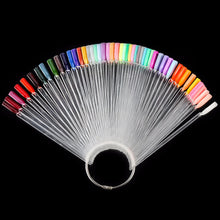 Load image into Gallery viewer, 50 PCS Nail Polish Display Practice Tips False Nail Art Tools French Style CHOOSE Color Natural Clear Black Jargod
