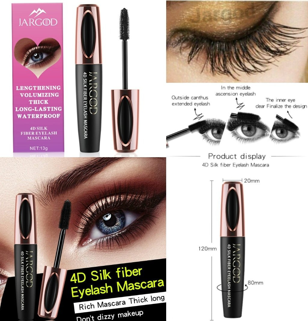 4D Silk Fiber Eyelash Mascara Waterproof Long Lasting Lashes Jargod