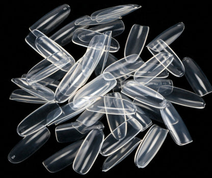 100Pc Long Ballerina/Long Coffin/Long Almond/Long Oval/Full Cover Square False Nail Tips Fake Nails False Nails Artificial Nails Tips in Bag Jargod