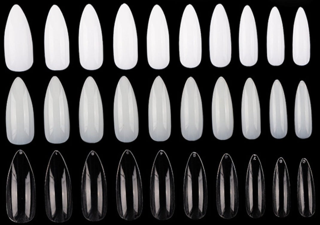 Long Almond Full Cover Nails 600 pieces