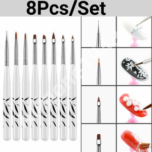nail art brush 8pcs/set