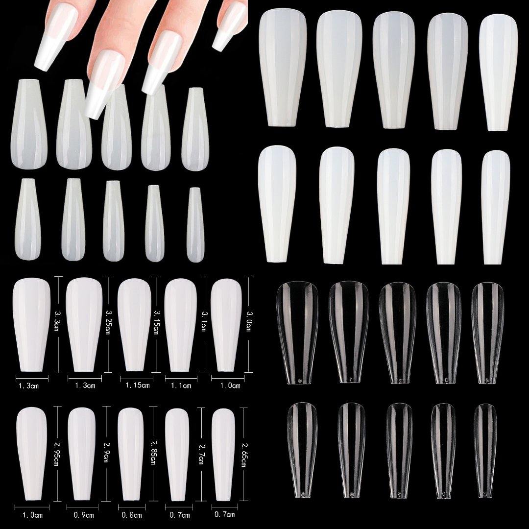 Long Ballerina Full Cover Artificial False Nail Tips