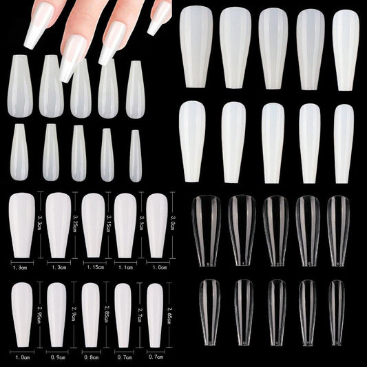 Long Ballerina Full Cover Artificial False Nail Tips