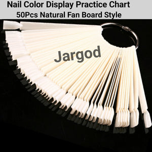 50 PCS Nail Polish Display Practice Tips False Nail Art Tools French Style CHOOSE Color Natural Clear Black Jargod