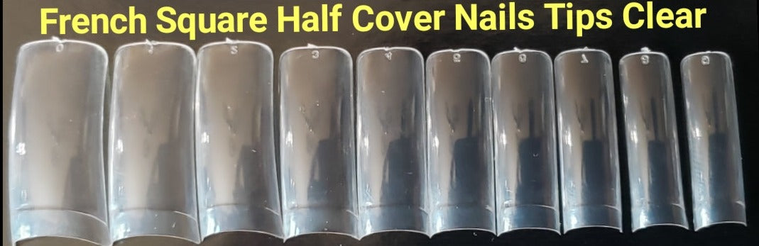 100pc Half Cover Nail Tips  / French / Medium French / Flat French / French Square /Stiletto / c curve   Fake False Nail tips in Bag  Jargod