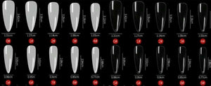 100pc Long Almond Full Cover Fake Nails False Nail tips Artificial Nails Press on nails CHOOSE Clear/Natural Jargod