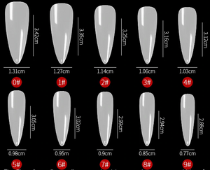 100Pc Long Ballerina/Long Coffin/Long Almond/Long Oval/Full Cover Square False Nail Tips Fake Nails False Nails Artificial Nails Tips in Bag Jargod