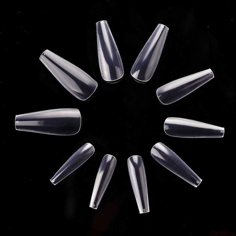 Jargod 600pcs Coffin Long Ballerina Nails Full Cover Acrylic Nails False Nail Tips - JARGOD