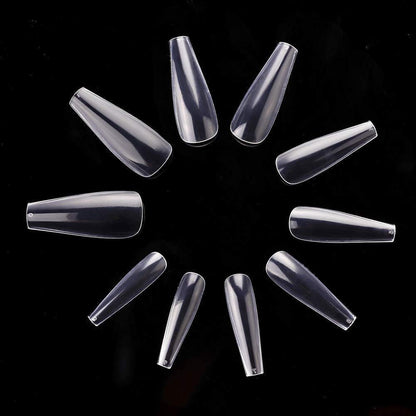 Jargod 600pcs Coffin Long Ballerina Nails Full Cover Acrylic Nails False Nail Tips - JARGOD