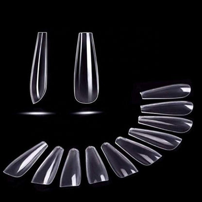 Jargod 600pcs Coffin Long Ballerina Nails Full Cover Acrylic Nails False Nail Tips - JARGOD