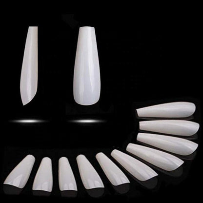 Jargod 600pcs Coffin Long Ballerina Nails Full Cover Acrylic Nails False Nail Tips - JARGOD