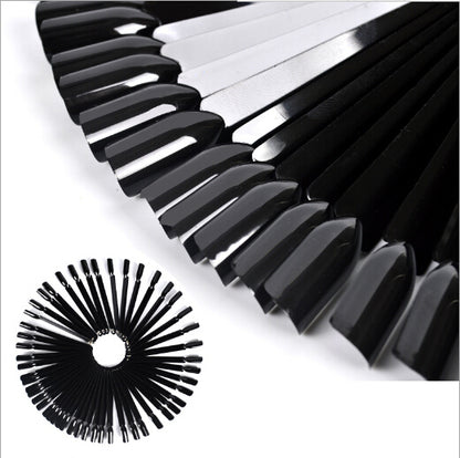 50 PCS Nail Polish Display Practice Tips False Nail Art Tools French Style CHOOSE Color Natural Clear Black Jargod