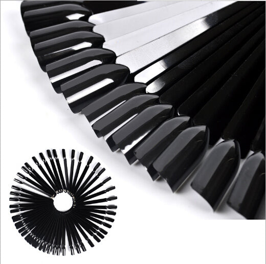 50 PCS Nail Polish Display Practice Tips False Nail Art Tools French Style CHOOSE Color Natural Clear Black Jargod