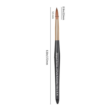 100% Pure Kolinsky Brush Acrylic Powder Manicure Pedicure Round Nail Brush Nail Art Brush for Acrylic Powder CHOOSE Size 2/4/6/8/10 Jargod