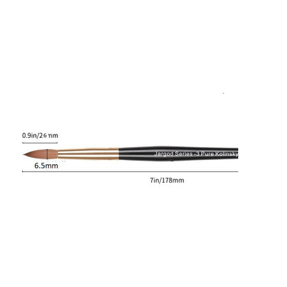 100% Pure Kolinsky Brush Acrylic Powder Manicure Pedicure Round Nail Brush Nail Art Brush for Acrylic Powder CHOOSE Size 2/4/6/8/10 Jargod