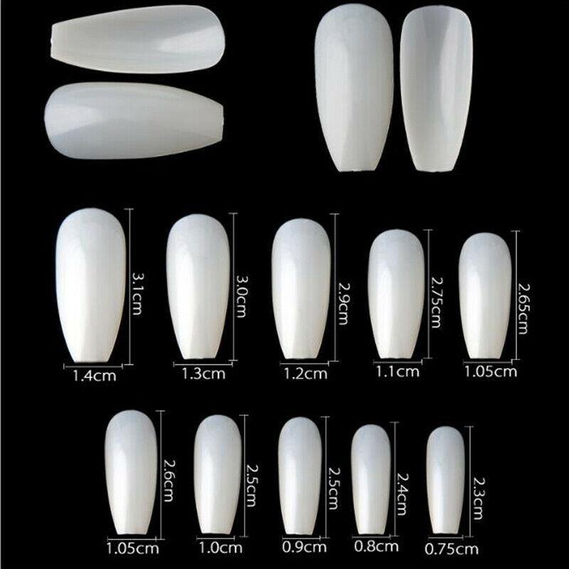 Coffin Shape Fake Nail Tips-jargod