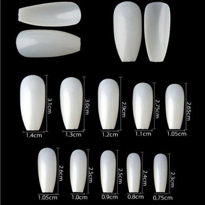 Coffin Shape Fake Nail Tips-jargod