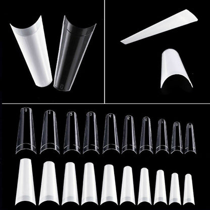Flat French Half cover Nail tips 500 Pcs in a Bag by Jargod