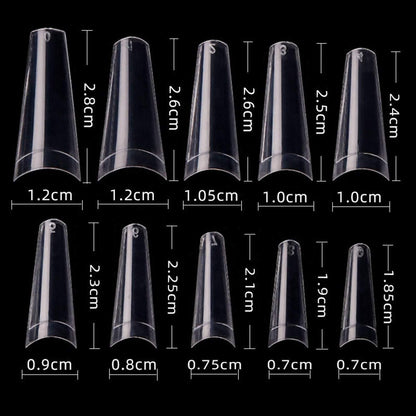 European Style Flat French Half cover Nail tips-jargod