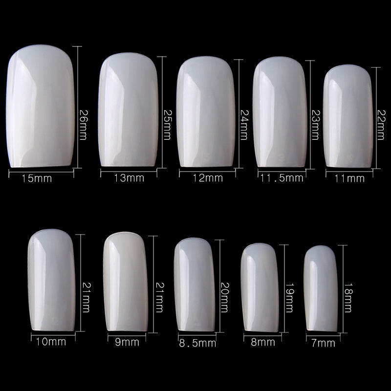 100Pc Long Ballerina/Long Coffin/Long Almond/Long Oval/Full Cover Square False Nail Tips Fake Nails False Nails Artificial Nails Tips in Bag Jargod