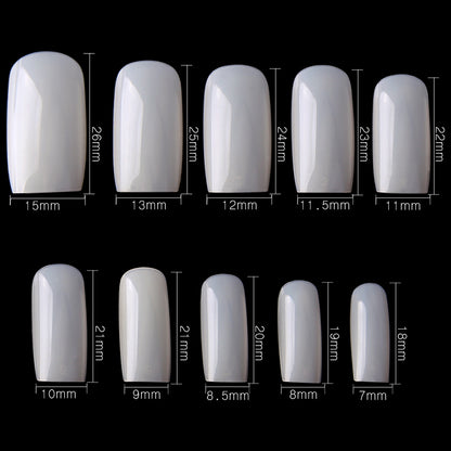 100Pc Long Ballerina/Long Coffin/Long Almond/Long Oval/Full Cover Square False Nail Tips Fake Nails False Nails Artificial Nails Tips in Bag Jargod