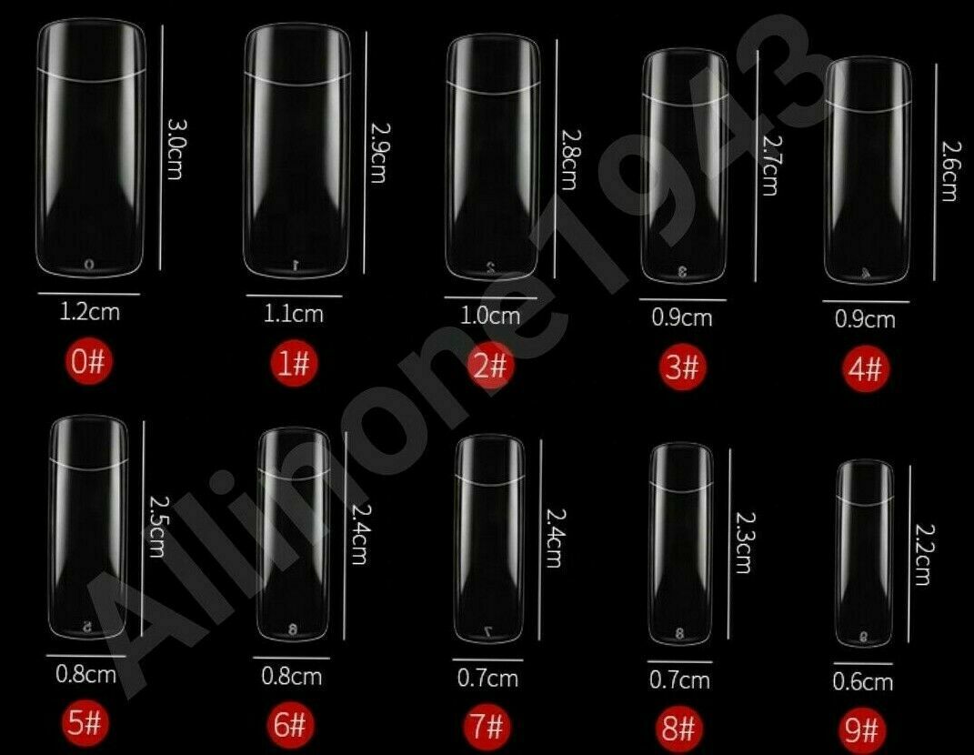 100pc Half Cover Nail Tips  / French / Medium French / Flat French / French Square /Stiletto / c curve   Fake False Nail tips in Bag  Jargod