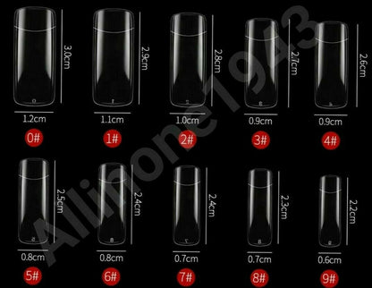 100pc Half Cover Nail Tips  / French / Medium French / Flat French / French Square /Stiletto / c curve   Fake False Nail tips in Bag  Jargod