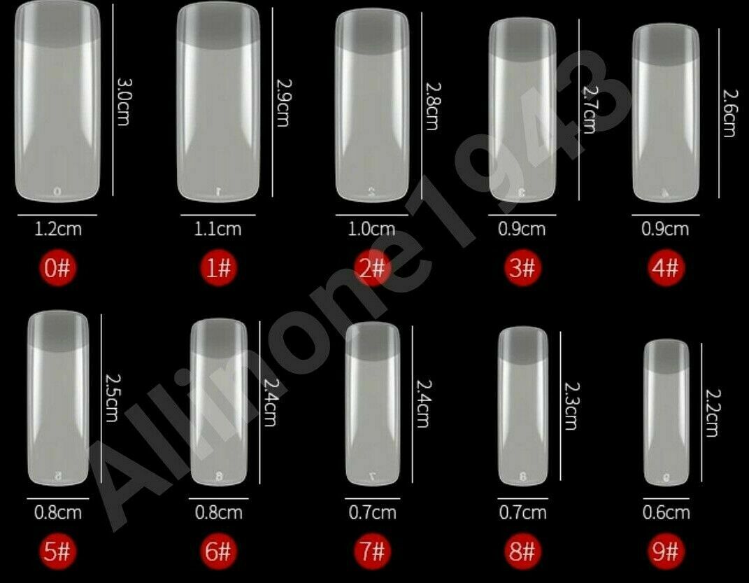 100pc Half Cover Nail Tips  / French / Medium French / Flat French / French Square /Stiletto / c curve   Fake False Nail tips in Bag  Jargod