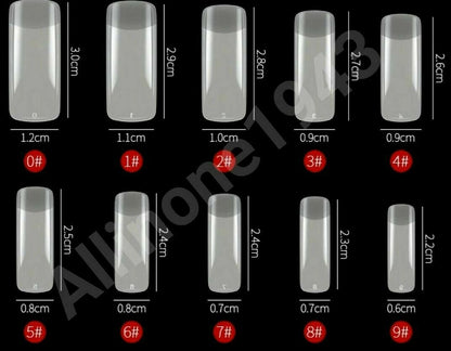 100pc Half Cover Nail Tips  / French / Medium French / Flat French / French Square /Stiletto / c curve   Fake False Nail tips in Bag  Jargod