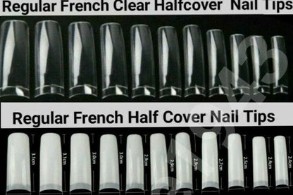 500pcs French Half cover Artificial False Nail Tips Fake Nails Manicure - Jargod