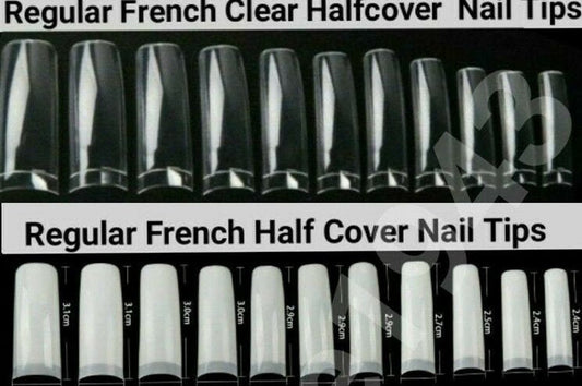 500pcs French Half cover Artificial False Nail Tips Fake Nails Manicure - Jargod