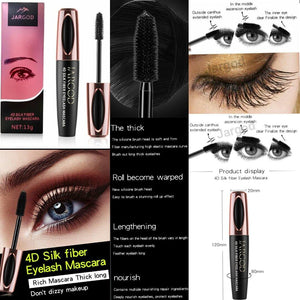 4D Silk Fiber Eyelash Mascara Waterproof Long Lasting Eye Lashes - JARGOD