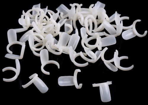 50 PCS Ring Natural Color False Nail Art Tools Polish Display Practice Tips