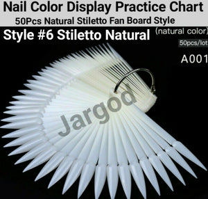 Nail Polish Practice Display Chart False Nail Art Tips Sticks/Rings-Choose Style