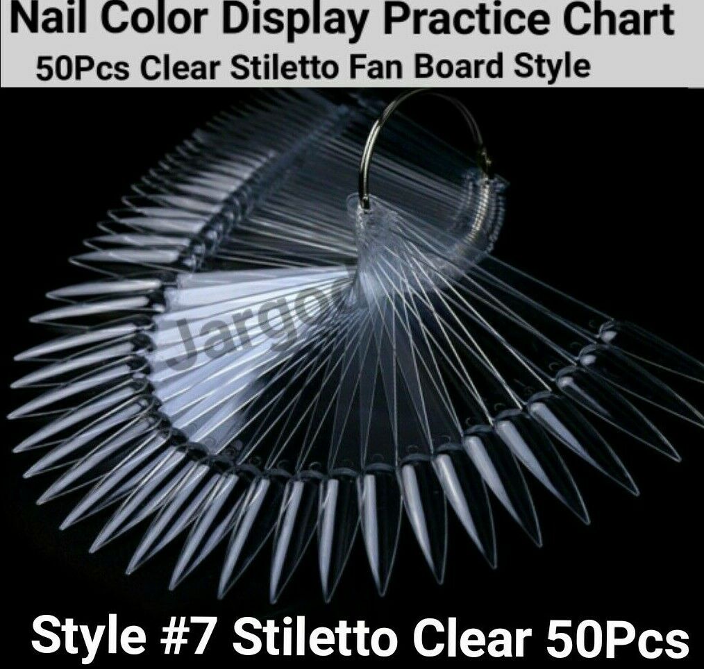 Nail Polish Practice Display Chart False Nail Art Tips Sticks/Rings-Choose Style