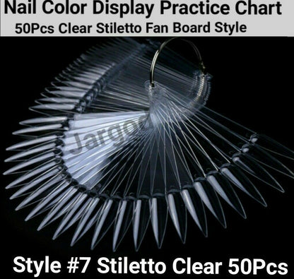 Nail Polish Practice Display Chart False Nail Art Tips Sticks/Rings-Choose Style