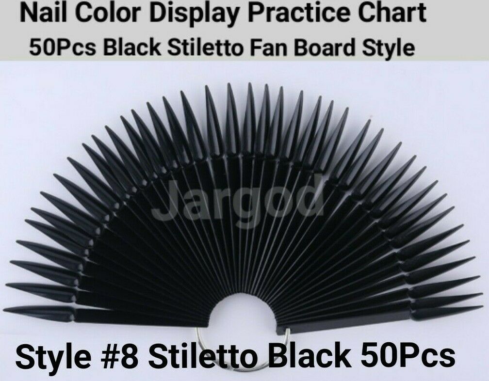 Nail Polish Practice Display Chart False Nail Art Tips Sticks/Rings-Choose Style