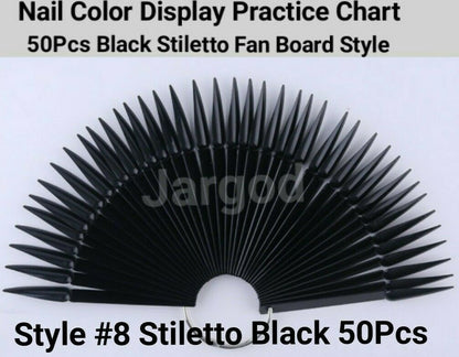 Nail Polish Practice Display Chart False Nail Art Tips Sticks/Rings-Choose Style
