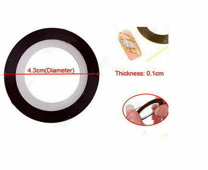 30Pcs Mixed Colors Rolls Striping Tape Line DIY Nail Art Tips Decoration Sticker SIZE 1MM  Jargod