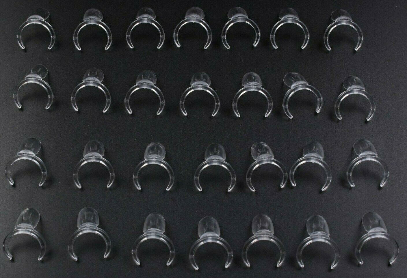 50 PCS Ring Clear Color False Nail Art Tools Nail Polish Display Practice Tips Jargod