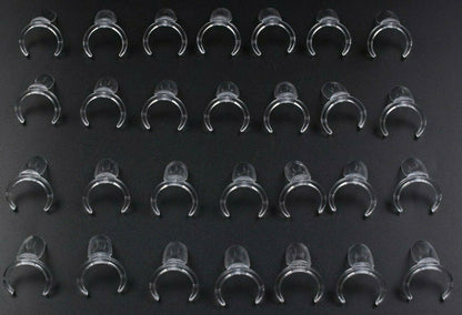 50 PCS Ring Clear Color False Nail Art Tools Nail Polish Display Practice Tips Jargod