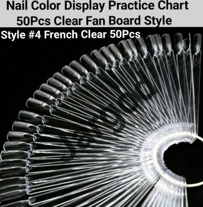 Nail Polish Practice Display Chart False Nail Art Tips Sticks/Rings-Choose Style
