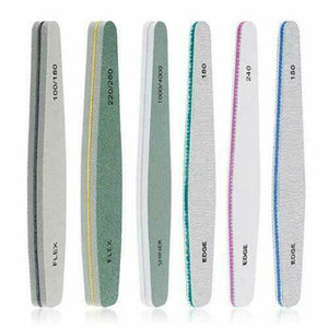 Pro Double Sided Manicure Nail File Emery Boards Buffer Shiner Files Packs of 6