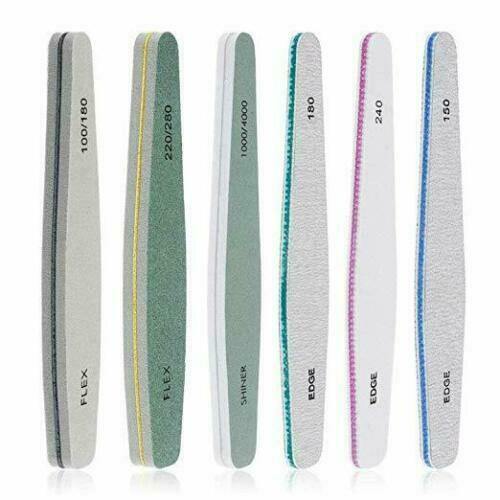 Pro Double Sided Manicure Nail File Emery Boards Buffer Shiner Files Packs of 6