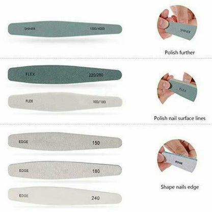 Nail File Emery Boards Buffer Shiner Files