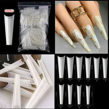 Load image into Gallery viewer, 500Pcs XXL Flat French C Curve Coffin Half Cover French Artificial False Nail Tips Jargod
